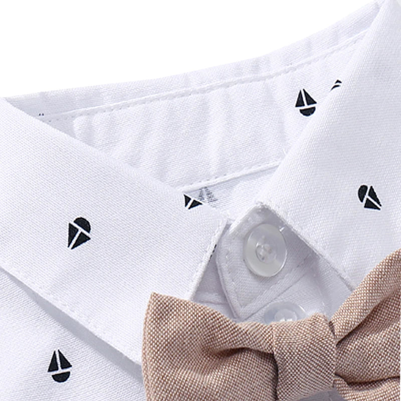  Baby Boy Clothing Suit Newborn Romper Bow Set Birthday Festival Gift Jumpsuit Hat Toddler Boys 
