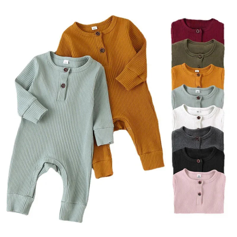 Fall in love with our cozy cotton romper for newborns! Perfect for baby boys and girls, this long sleeve jumpsuit is a must-have for autumn adventures! 🍂👶✨