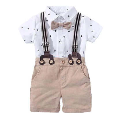  Baby Boy Clothing Suit Newborn Romper Bow Set Birthday Festival Gift Jumpsuit Hat Toddler Boys 