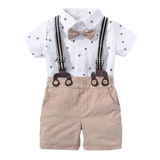  Baby Boy Clothing Suit Newborn Romper Bow Set Birthday Festival Gift Jumpsuit Hat Toddler Boys 