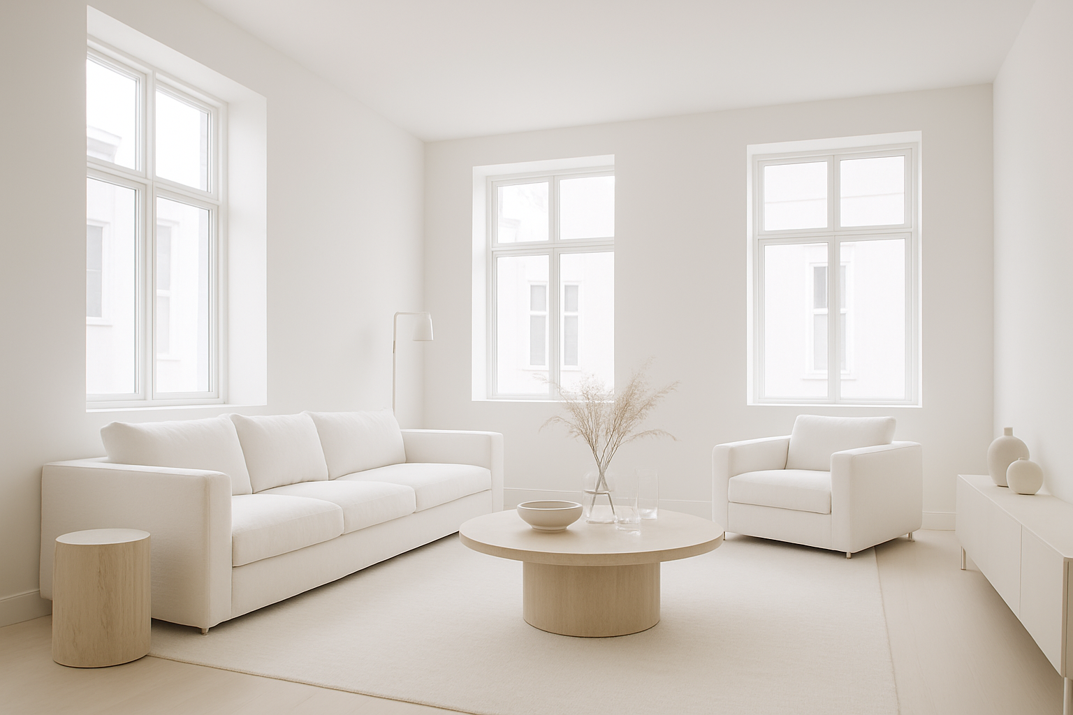 clean modern white home esthetic
